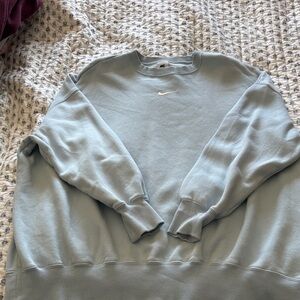 Nike Men's Light Blue Crewneck Sweater